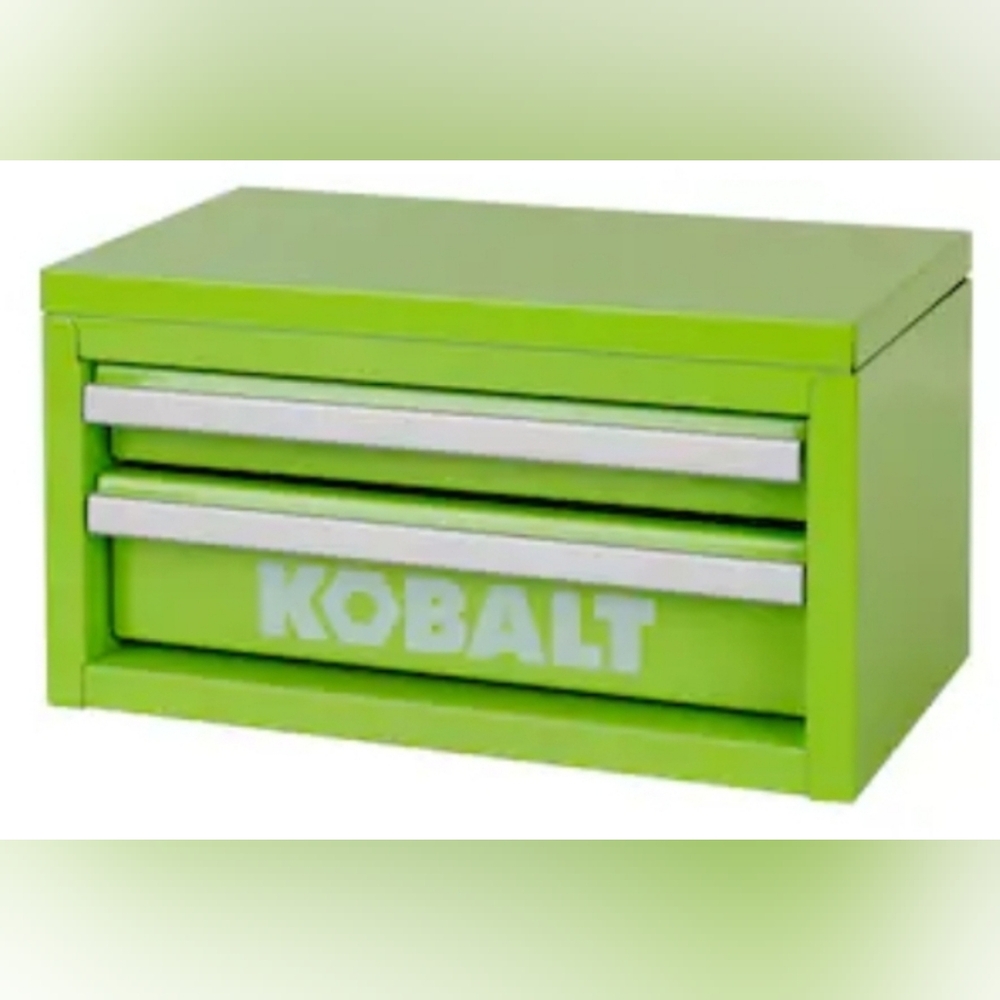 1 Kobalt Mini GREEN 10.83"W x 5.91"H x 5.91"D 2-Drawer Steel Tool Box It…
